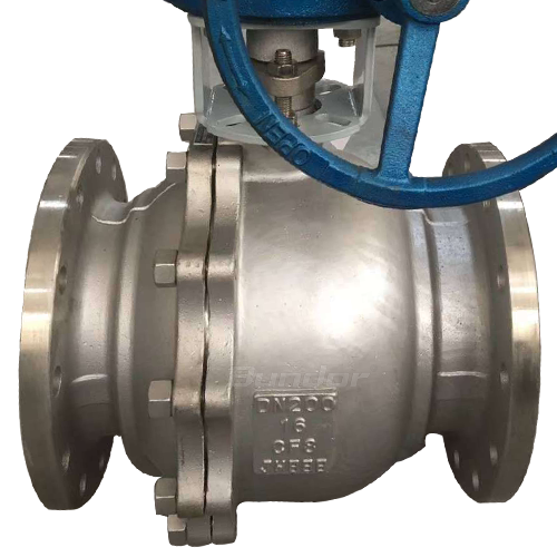 Worm Gear Flange SS Ball Valve